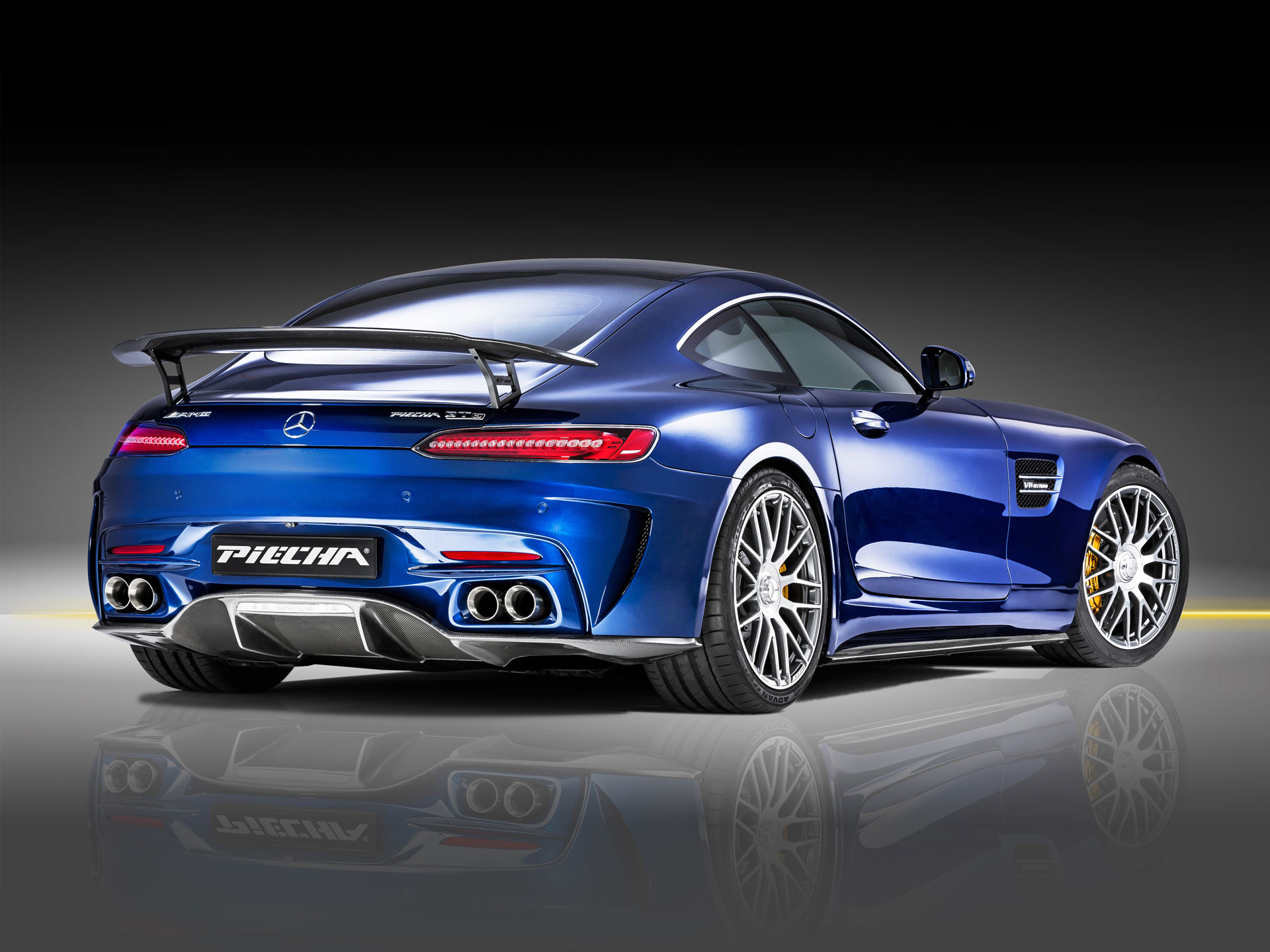 PIECHA AMG GT RS-R rear bumper with big diffuser and air chanels left and right