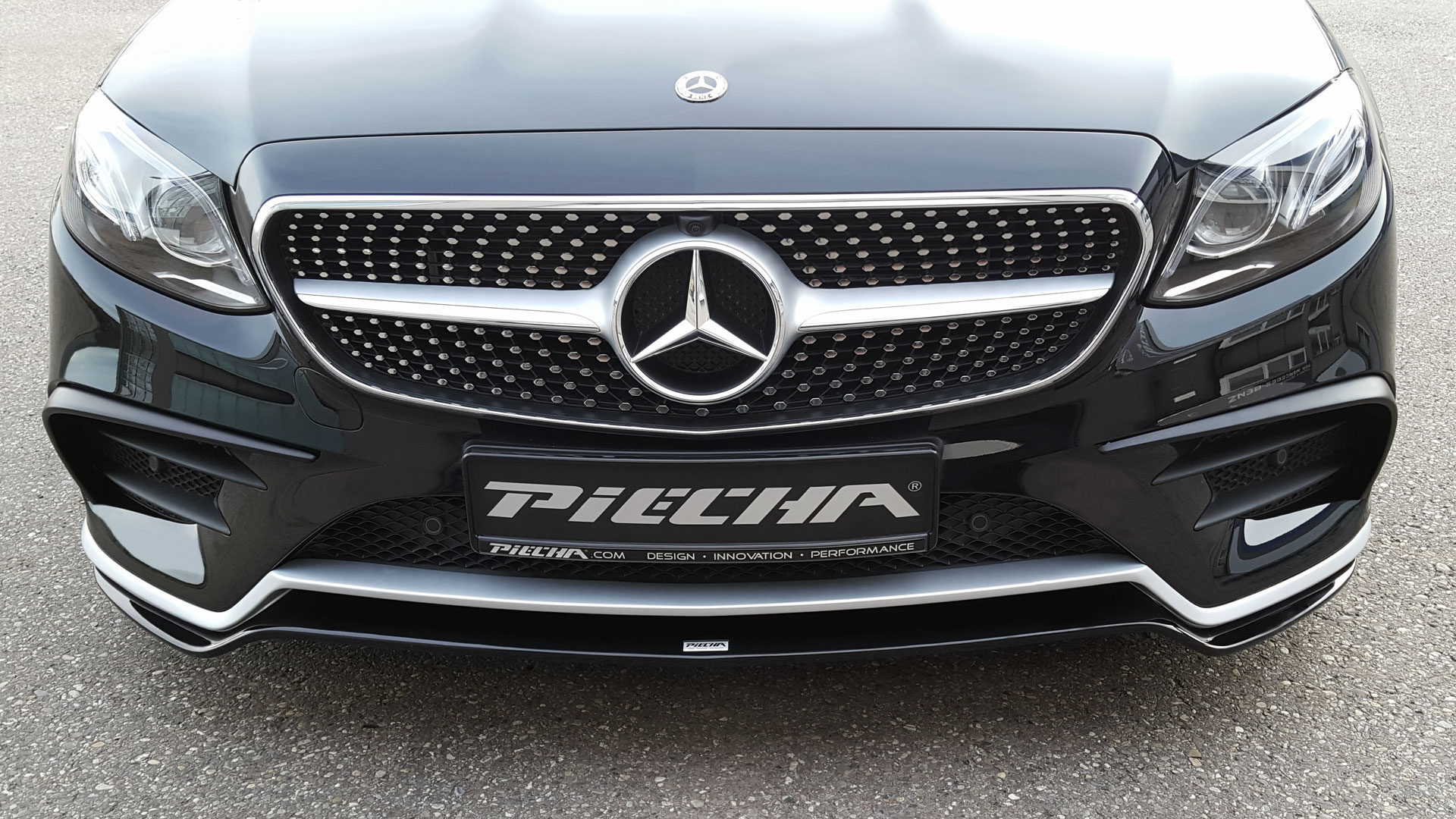 PIECHA RSR front spoiler lip E-class Coupe / Cabrio with AMG Line till FL 